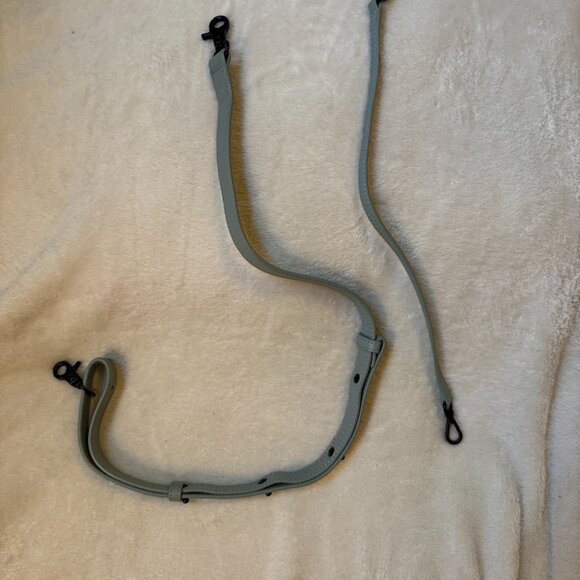 RARE! - Dagne Dover - Leather Work Bag / Crossbody - Grey/Sage Green - Picture 9 of 11